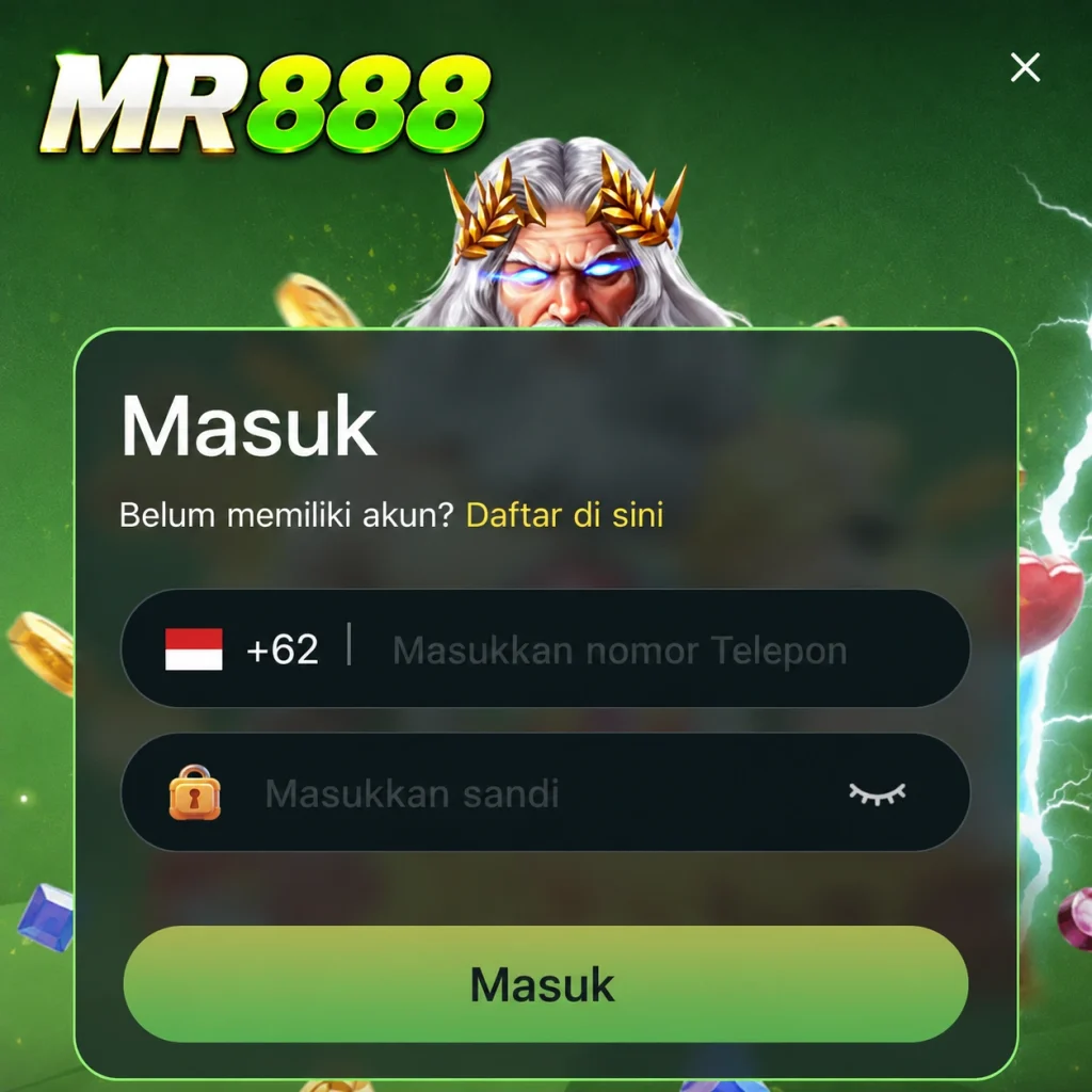 Halaman MR888 login resmi dengan akses akun yang nyaman digunakan